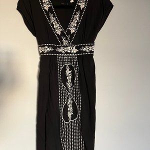Anthropologie I LUX I embroidered cotton dress